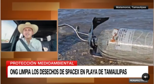 ONG limpia desechos de SpaceX de playa en Tamaulipas